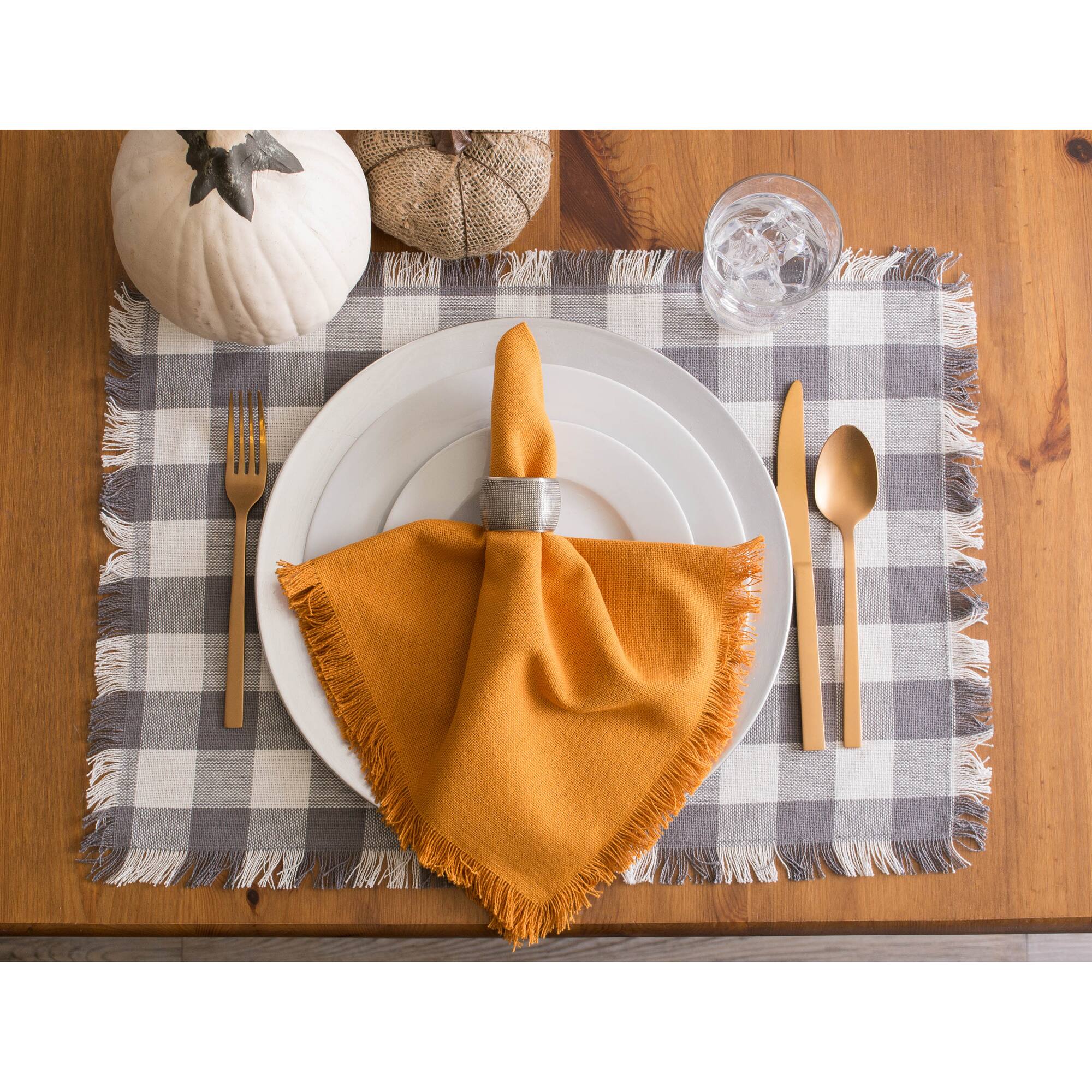 DII® Silver Textured Square Napkin Rings, 6ct.